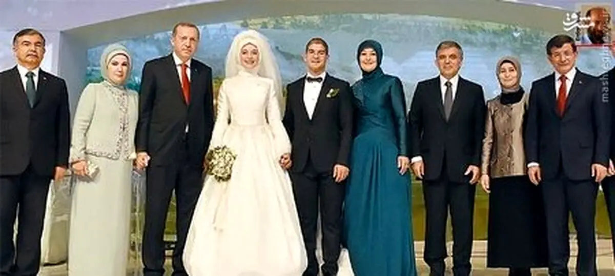 اردوغان در مراسم عروسی پسر گل/عکس