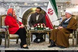 دیدار رییس مجمع تشخیص مصلحت نظام با وزیر امور خارجه استونی/ تصاویر