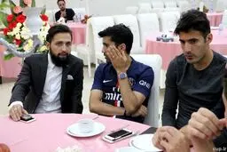 تازه داماد پرسپولیس با لباس آبی در کنار ستاره تلویزیون+عکس