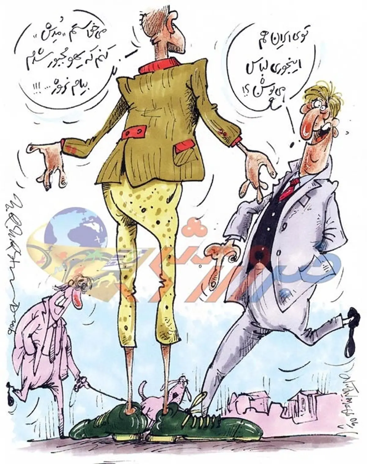 سوشا مکانی در حال نمایش شیک پوشی در نروژ!/کاریکاتور