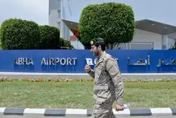 داخل فرودگاه ابها عربستان در لحظه حمله پهپادی