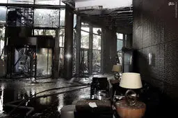 لابی هتل«عنوان» دبی پس از آتش‌سوزی! /عکس