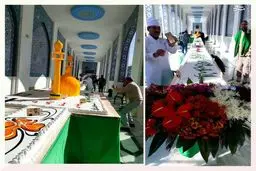 پخت کیک ۷۲متری به مناسبت ولادت حضرت زینب/ عکس