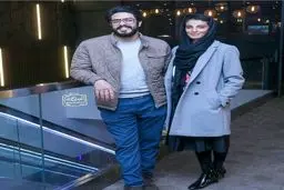 تصویری از پسر خسرو شکیبایی در کنار همسرش