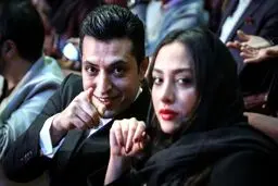 تصویری از اشکان خطیبی و همسرش که عروس علی پروین بود