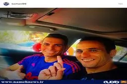 سلفی آرش برهانی با رونالدوی ایرانی!/عکس