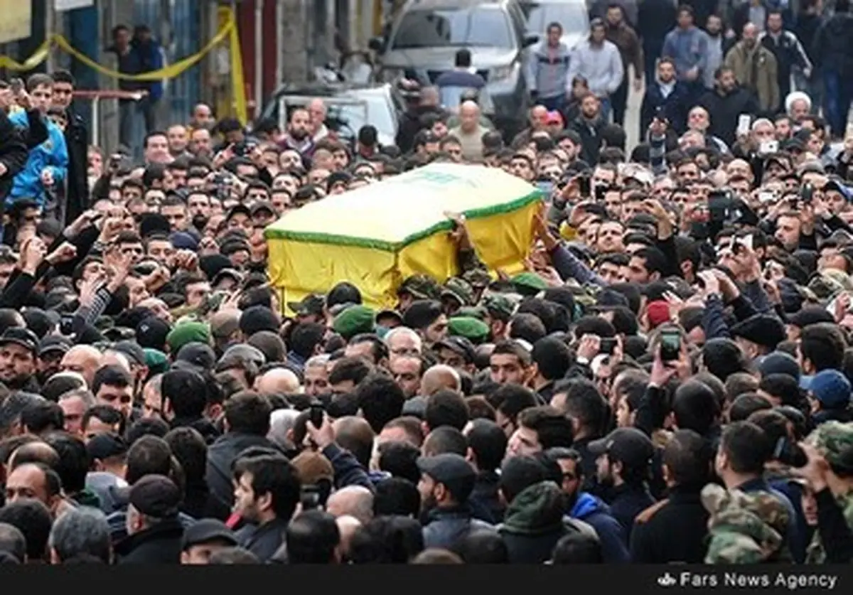 تصاویری از مراسم باشکوه تشییع جنازه شهید جهاد مغنیه در بیروت