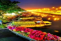 تصویری دیدنی از بازارهای شناور تایلند/ عکس