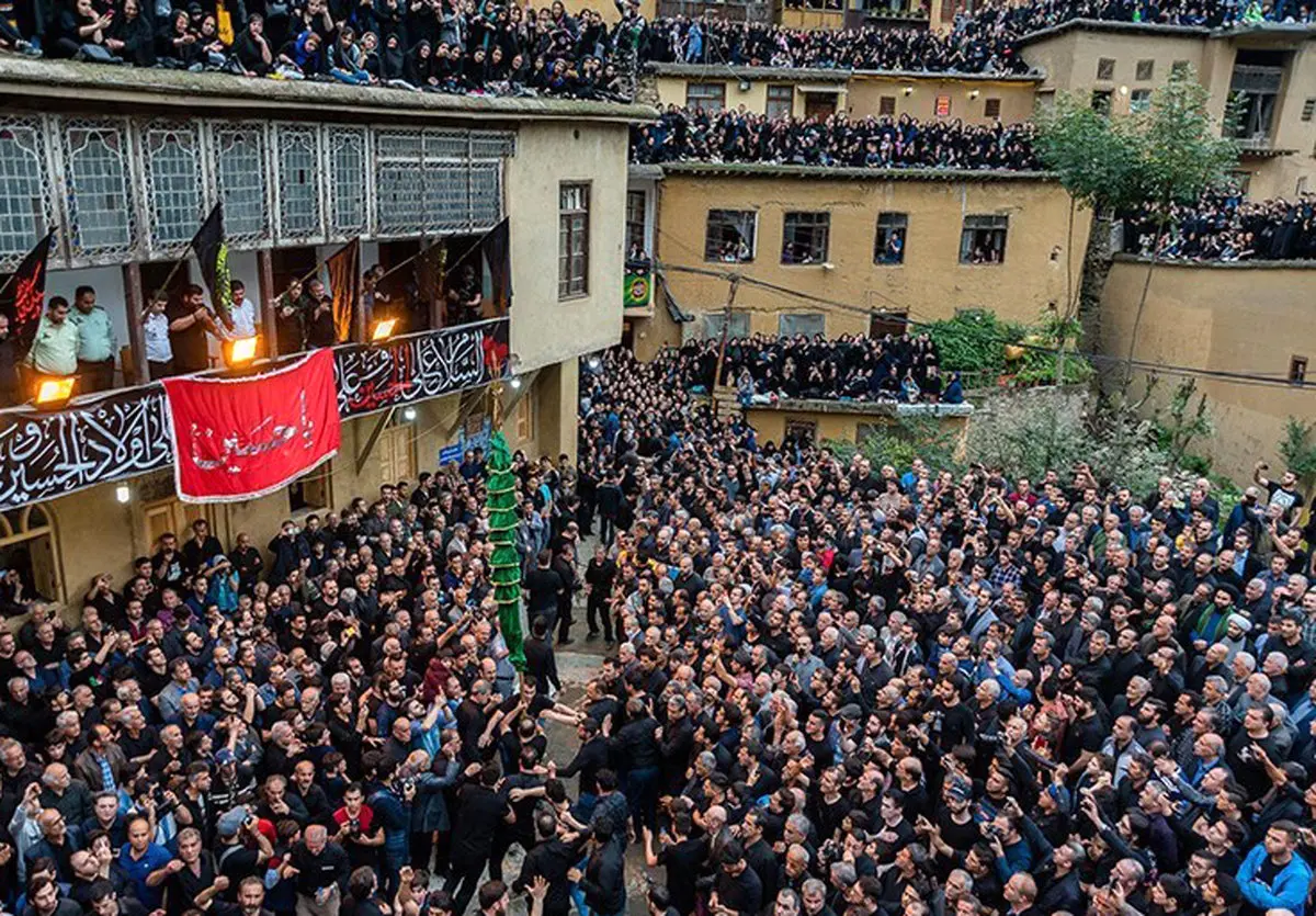 تصاویر / آیین علم بندان شب ششم محرم - ماسوله