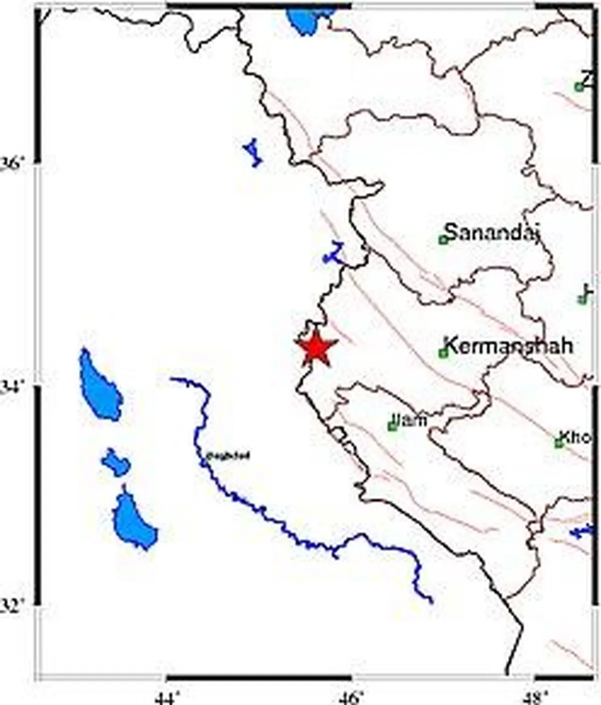 محل وقوع زمین لرزه کرمانشاه روی نقشه + عکس