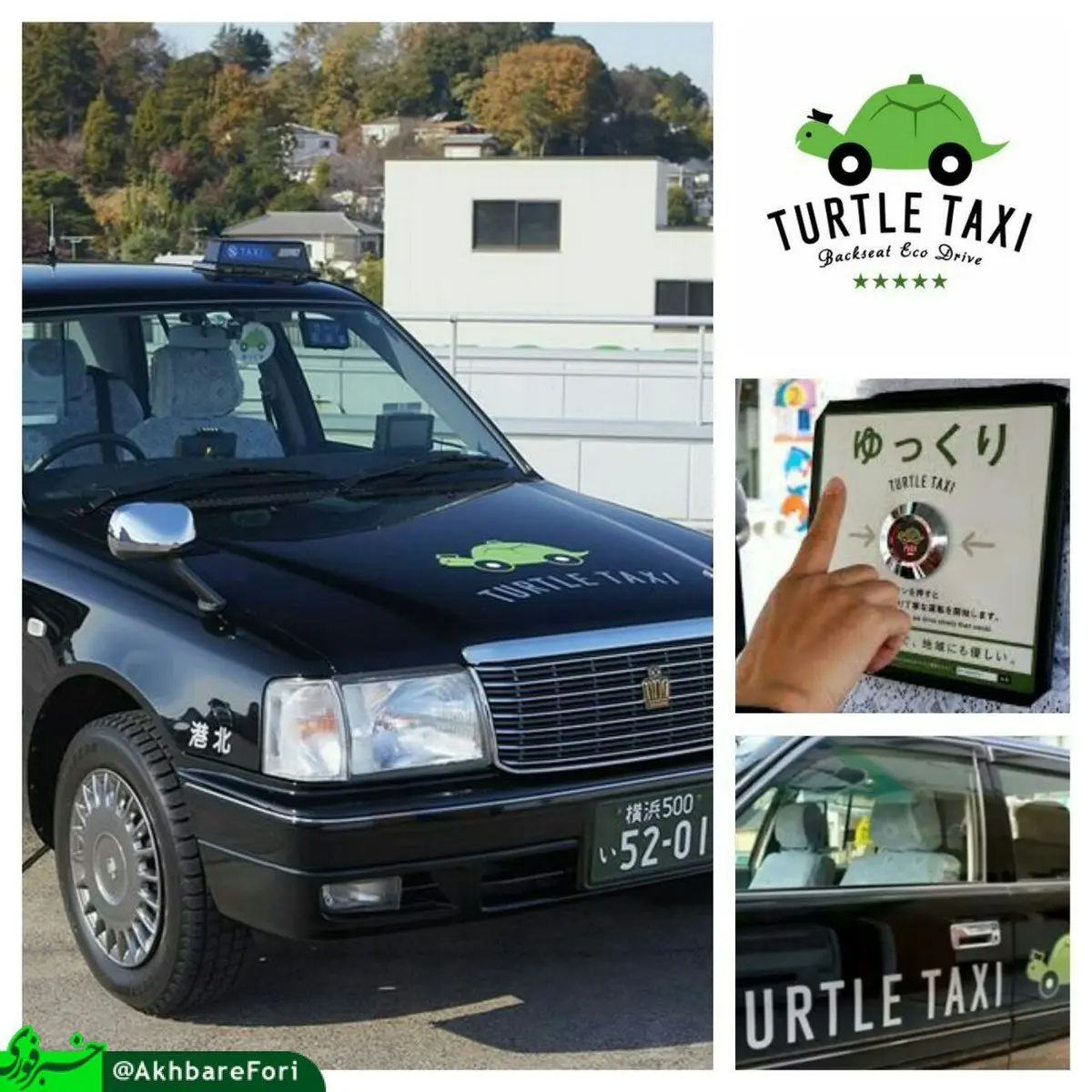 تصویری از لاک‌پشت تاکسی در ژاپن