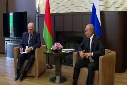 تحقیر رئیس جمهور بلاروس مقابل پوتین + عکس