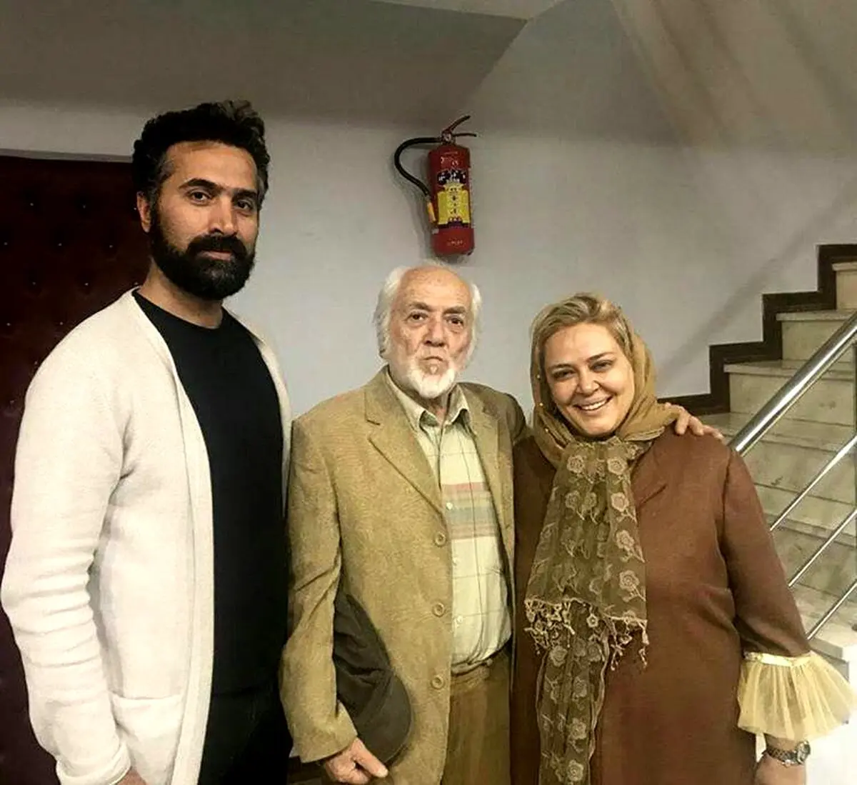 بهاره رهنما با همسر و پدرش در یک قاب