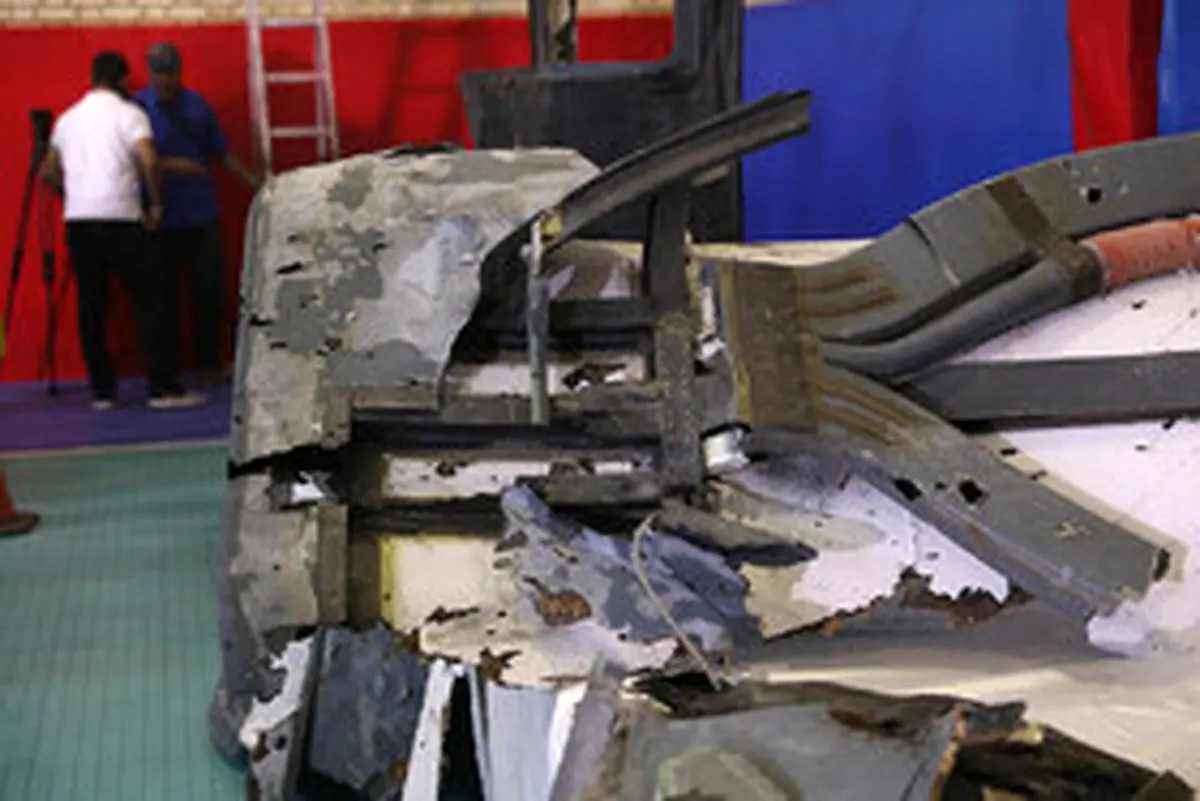 تصاوير لاشه پهپاد سرنگون‌شده آمریکایی