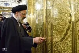 غبارروبی حرم مطهر رضوی با حضور رئیسی و علم الهدی/تصاویر