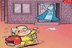 تصمیم جالب دانش آموز کرمانی برای حضور در مدرسه!/کاریکاتور