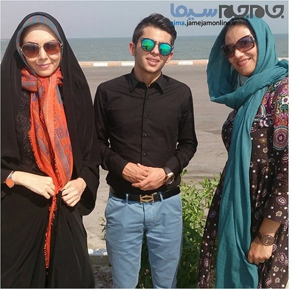 عکس: آزاده نامداری در گلگشت با ارسلان قاسمی و شبنم مقدمی