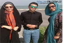 عکس: آزاده نامداری در گلگشت با ارسلان قاسمی و شبنم مقدمی