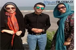 عکس: آزاده نامداری در گلگشت با ارسلان قاسمی و شبنم مقدمی