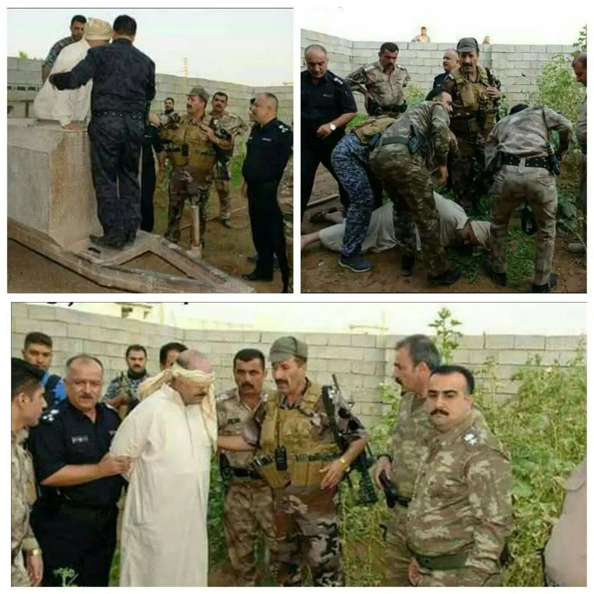 لحظه بازداشت پسرخاله صدام حسين/عکس