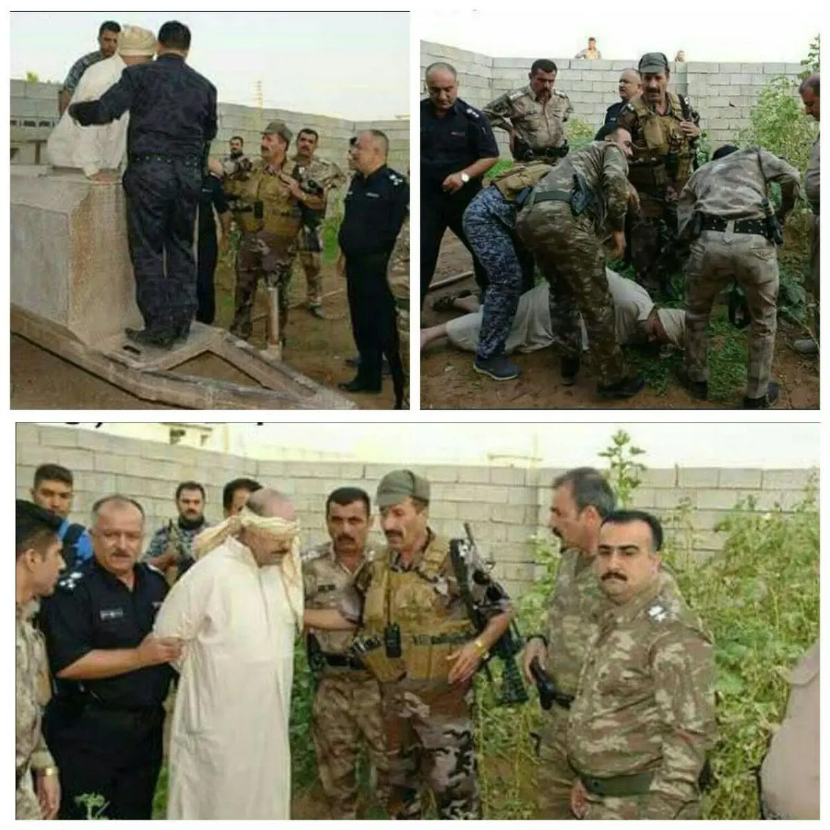 لحظه بازداشت پسرخاله صدام حسين/عکس