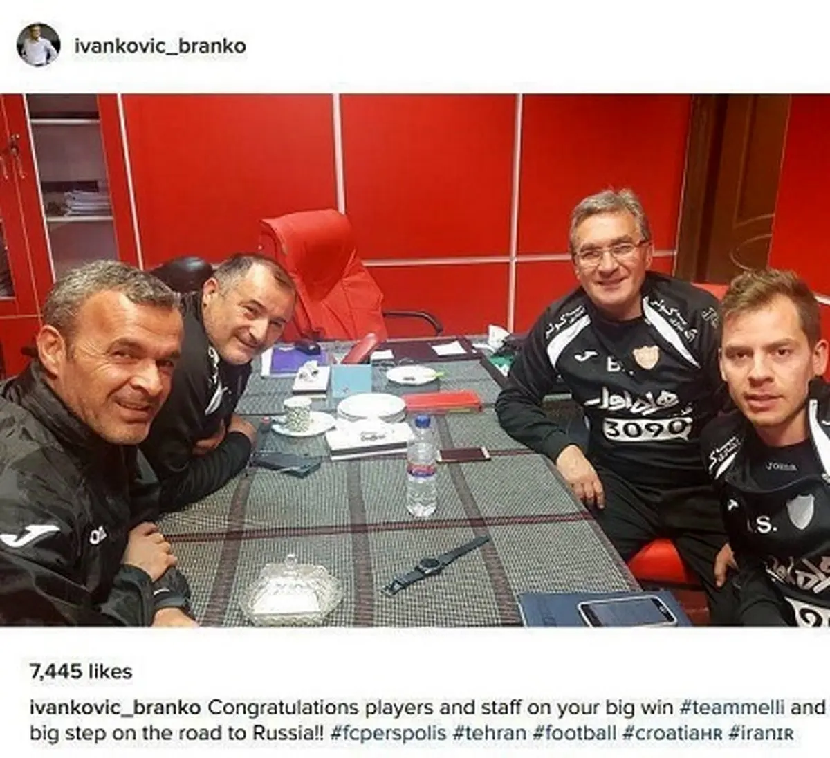 تبریک اینستاگرامی برانکو به کی‌روش/عکس