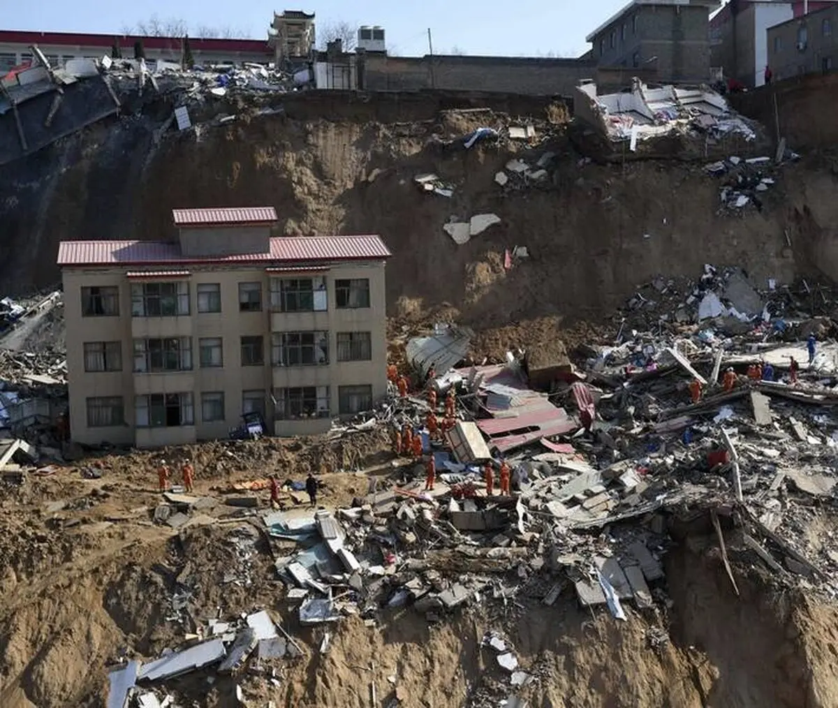 رانش مرگبار زمین در چین/تصاویر