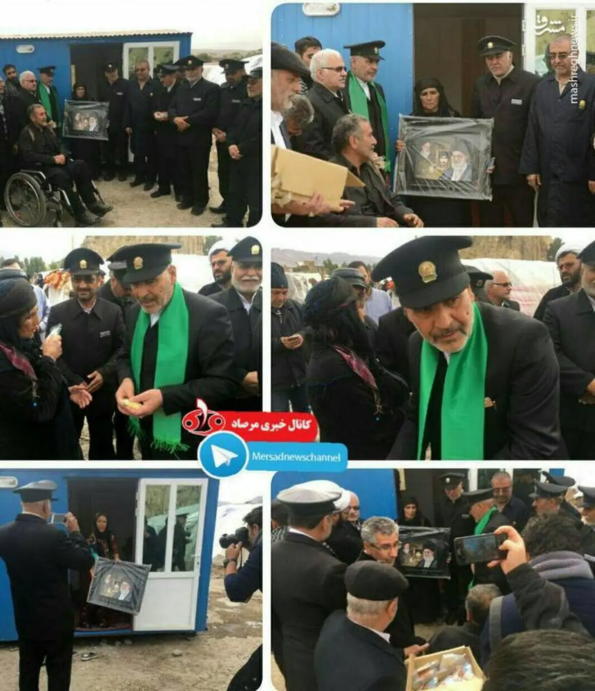 تصویری از خادمان امام رضا(ع) در مناطق زلزله زده