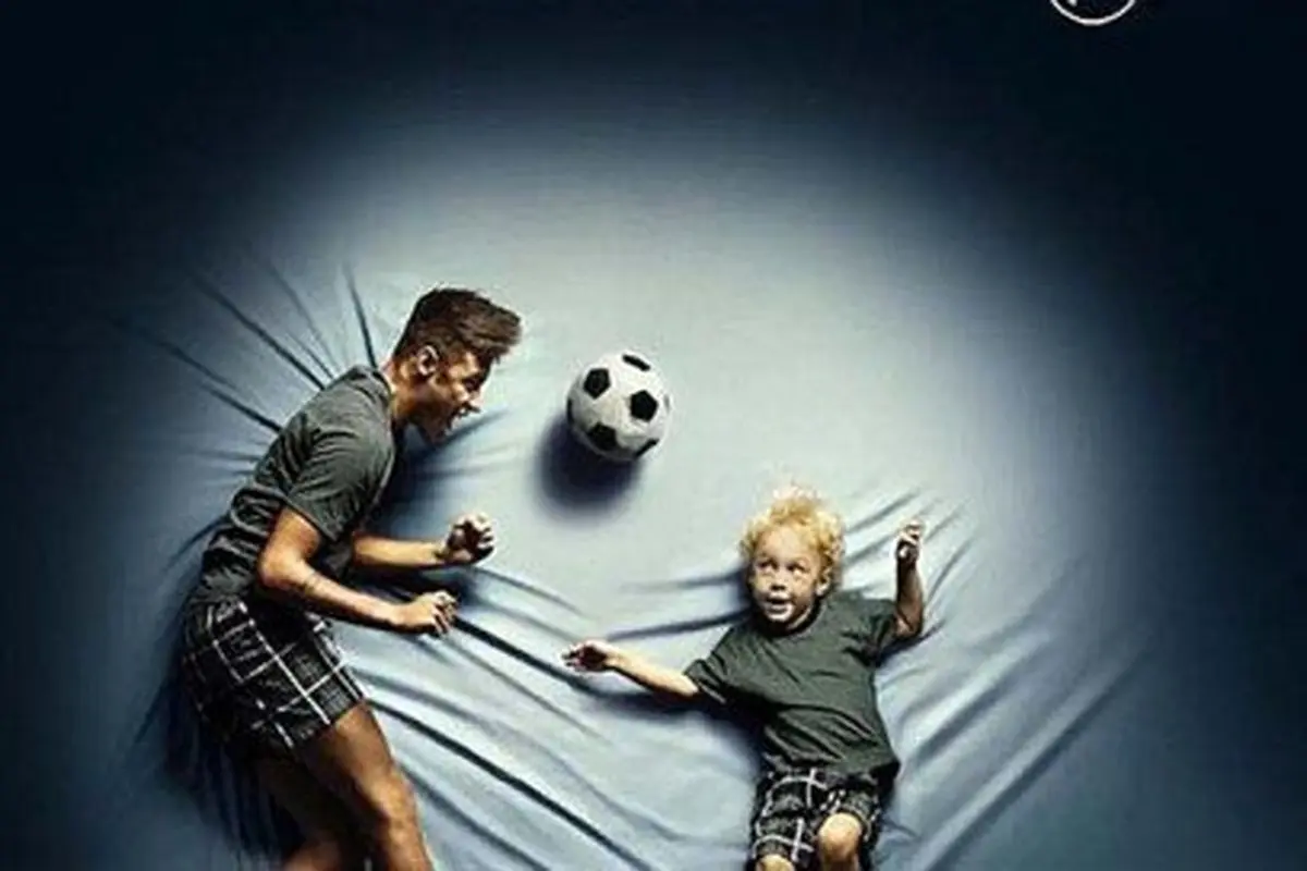 عکس تبلیغاتی نیمار و پسرش