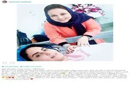 تصویری از بهنوش بختیاری بر بالین الناز شاکردوست