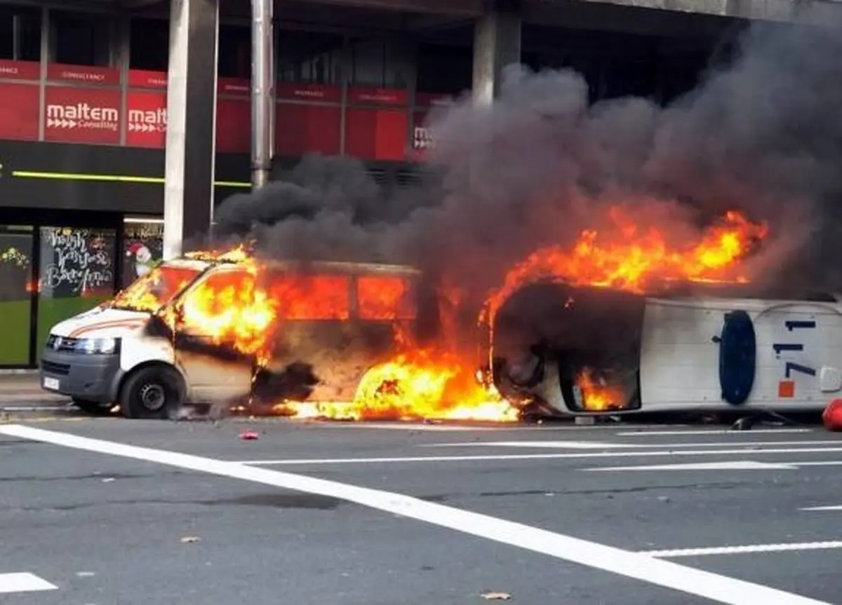 پایتخت اروپا متشنج شد / تصاویر