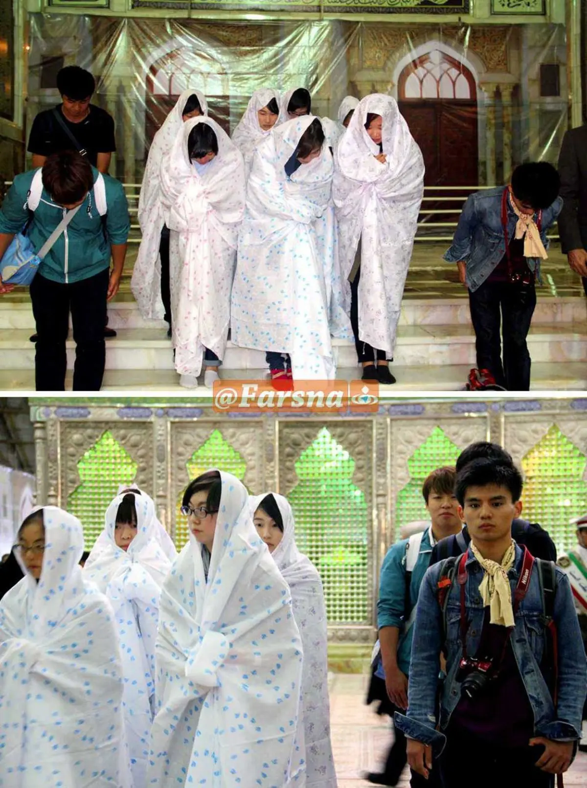 حجاب جالب دانشجویان دختر ژاپنی با چادر/ عکس