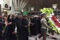 ادای احترام موکب داران عراقی به مقام شامخ بنیان‌گذار جمهوری اسلامی ایران + عکس