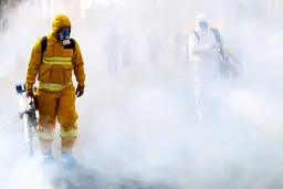 ضدعفونی محله صادقیه تهران + عکس