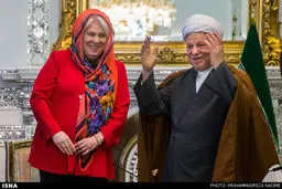 خنده های هاشمی و خانم وزیر در یک قاب/ عکس