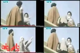 عکس بی نظیر از لحظه ای که مهندس بازرگان دست امام خمینی را بوسید