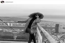 نگاهِ مبهوت «الهه حصاری»/عکس