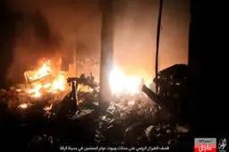 عکس/ پایتخت داعش بمباران شد