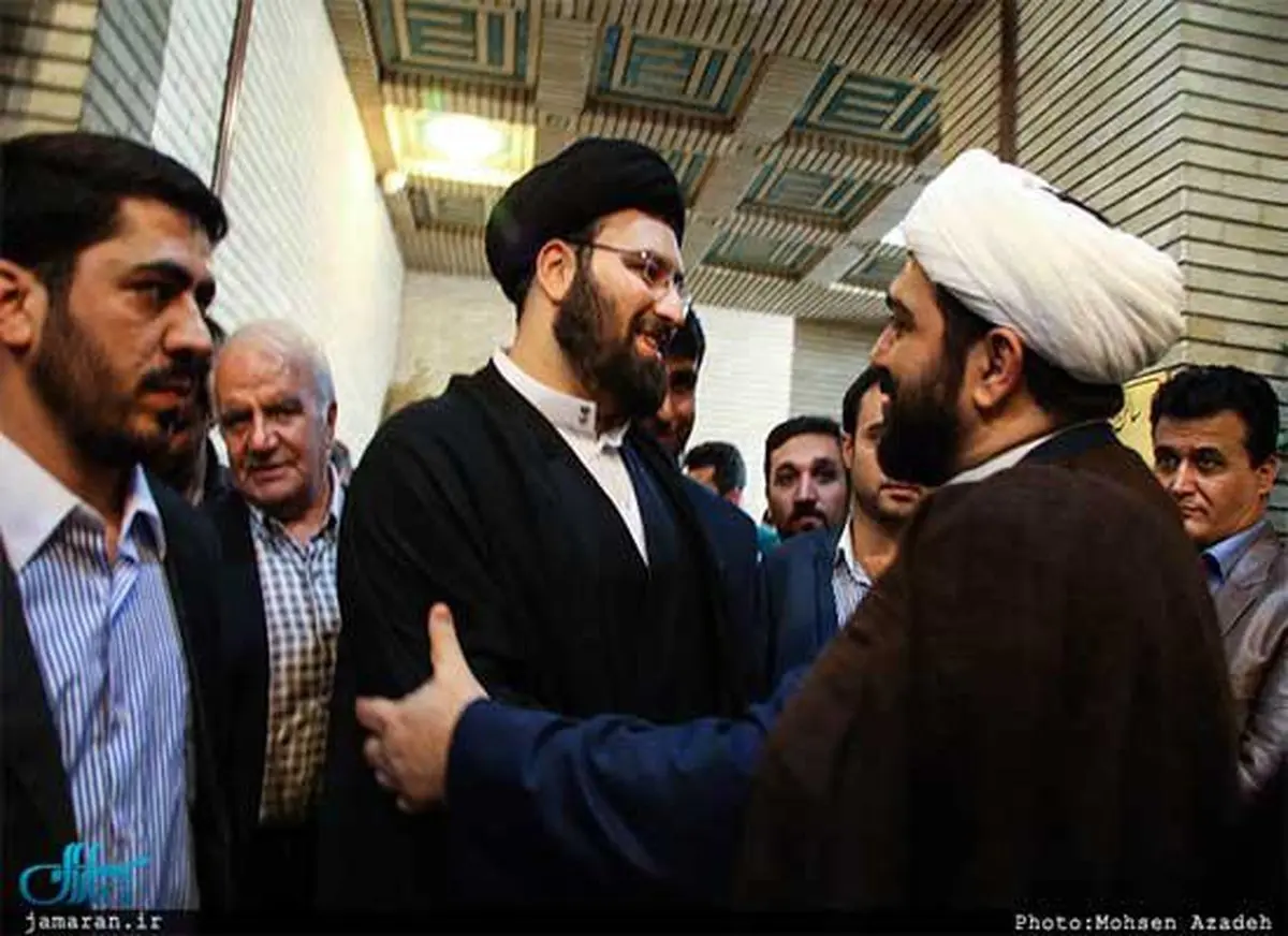 خوش و بش نوه‌ی امام (ره) با شهاب مرادی /عکس