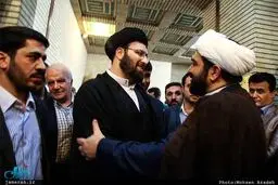 خوش و بش نوه‌ی امام (ره) با شهاب مرادی /عکس
