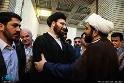 خوش و بش نوه‌ی امام (ره) با شهاب مرادی /عکس
