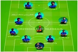 ترکیب استقلال مقابل تراکتورسازی مشخص شد/  شماتيك از تركيب امروز