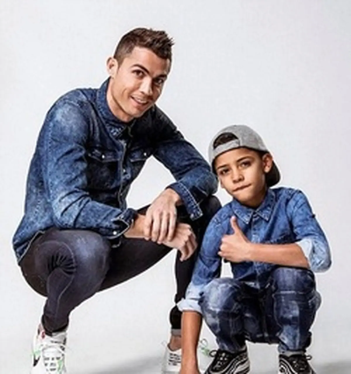 وقتی پسر رونالدو پا جای پای پدرش می‌گذارد!