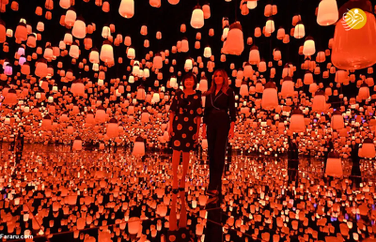 تصاویر: حاشیه‌های سفر ترامپ و همسرش به ژاپن