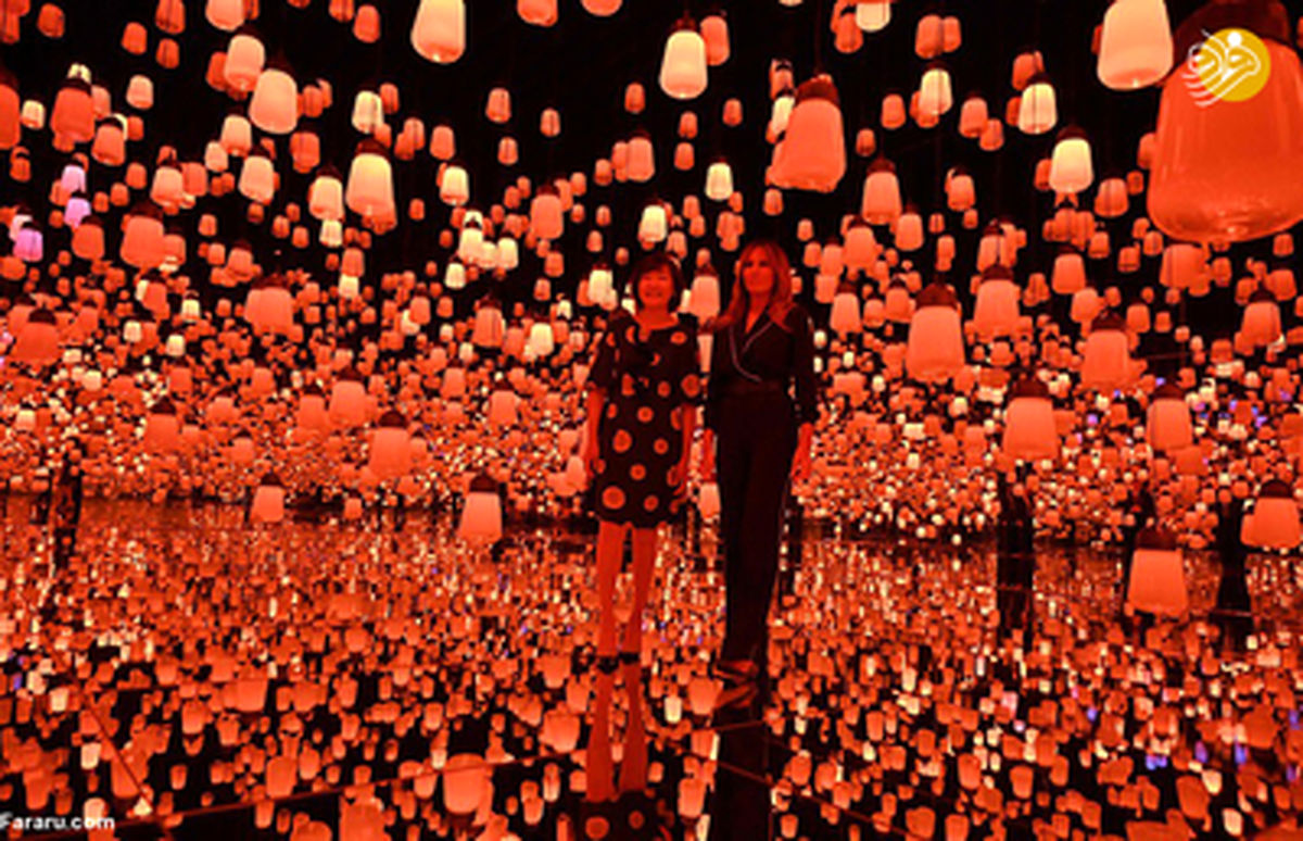 تصاویر: حاشیه‌های سفر ترامپ و همسرش به ژاپن