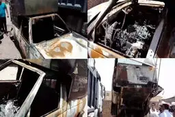 فاجعه در سانحه وانت آریسان/ 2 کودک جلوی چشم پدر و مادر در آتش سوختند