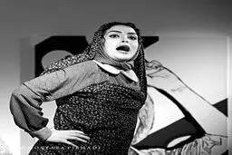 عکس خاص خانم بازیگر در نمایش آدامس خوانی!