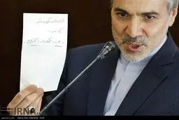 تصویری جالب از نشست خبری نوبخت با طعم تخم مرغ