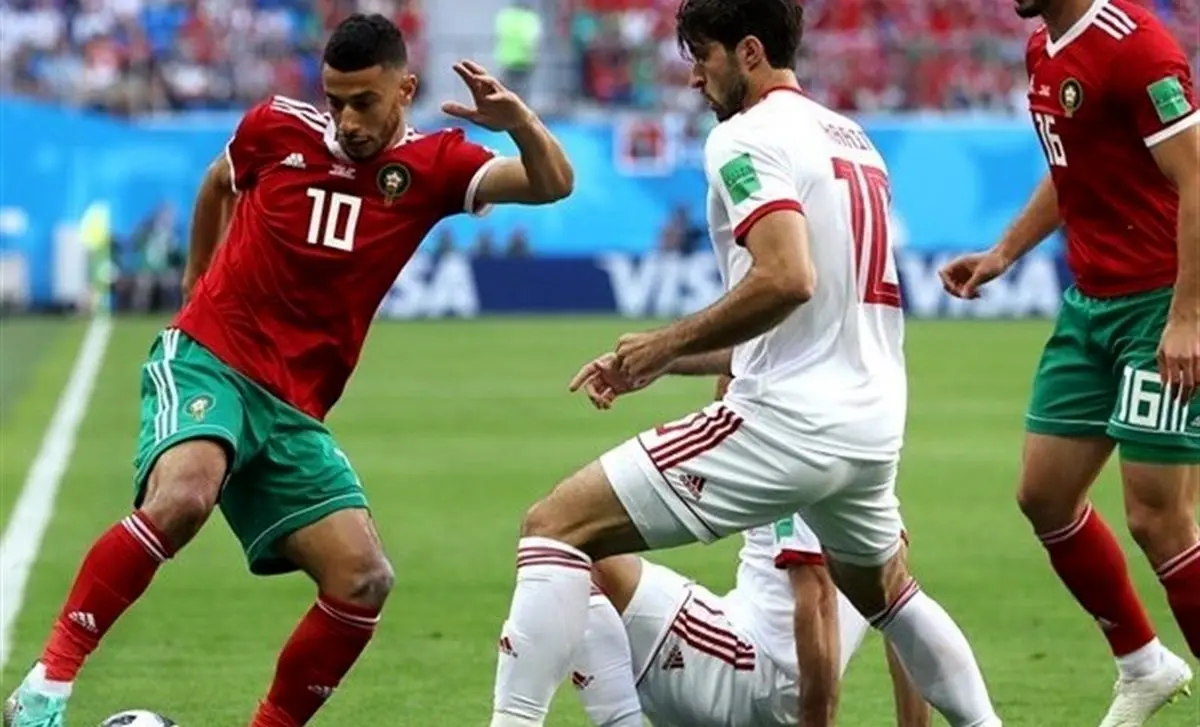 تساوی ایران و مراکش در پایان نیمه نخست/ آزمون بهترین موقعیت ایران را از دست داد