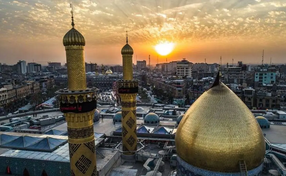 عکسی بی نظیر از طلوع زیبای خورشید در کربلا